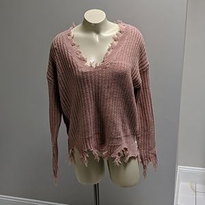 Pink knit sweater